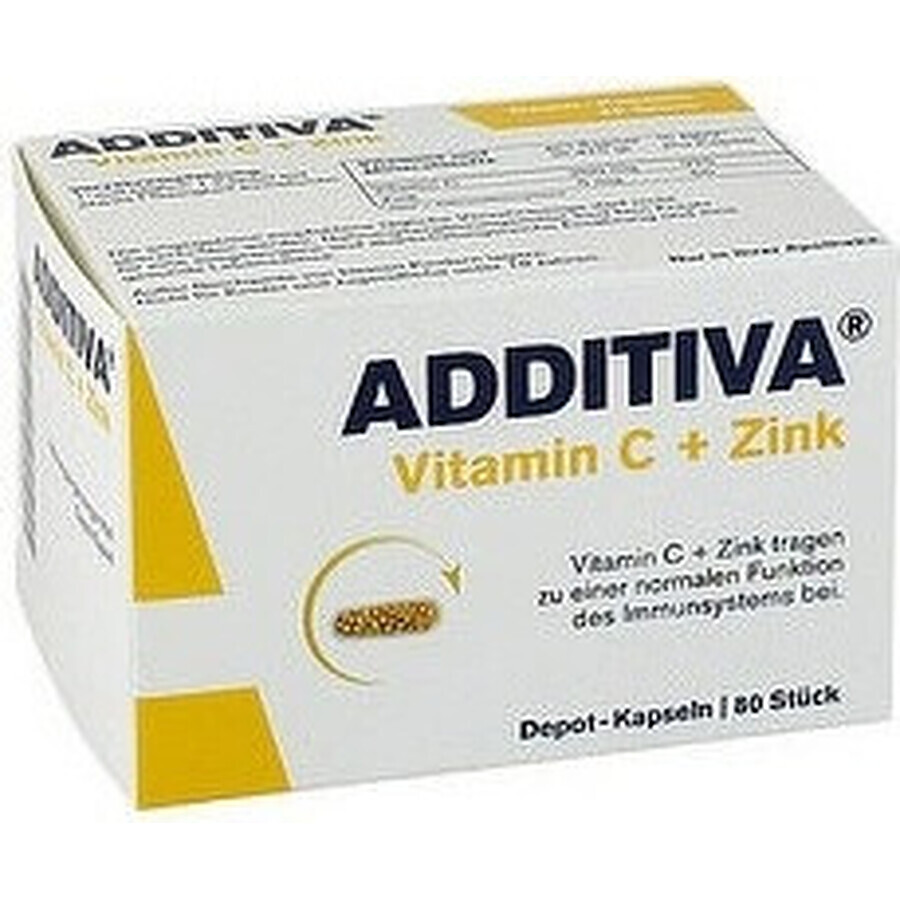 ADDITIVA VITAMINA C+ ZINOC 80TBL 1×80 tbl, integratore alimentare