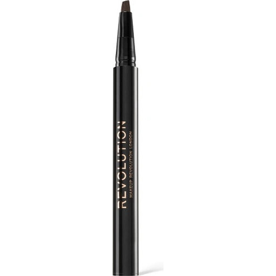 Revolution, Hair Stroke Brow Pen Medium Brown 1×0.50 ml, creion sprâncene