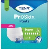 TENA PANTS SUPER LARGE 1×12 Stück, elastische, saugfähige Slips, Absorption 2010 ml, Hüftumfang 100-135 cm