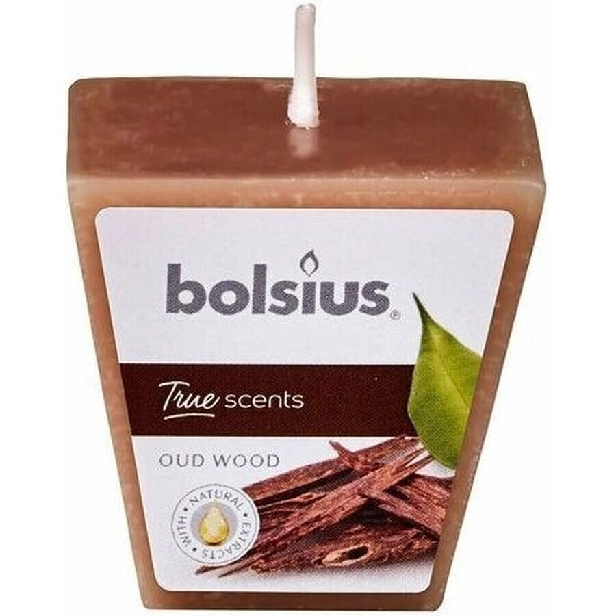 Bolsius Aromatic 2.0 Votive 48mm Oud Holz, Duftkerze 1×1 St., Duftkerze