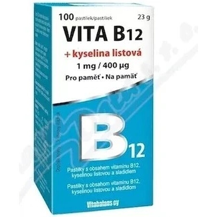 Vitabalans VITA B12 + foliumzuur 1×100 tbl, vitamine B12