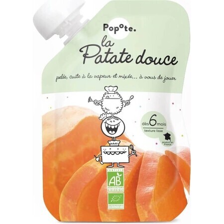 POPOTE Capsula di patata dolce biologica 120 g, 6+ 1×120 g