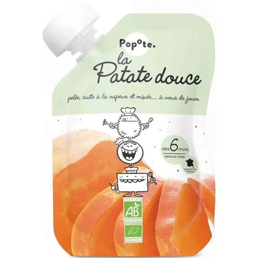 POPOTE Capsula di patata dolce biologica 120 g, 6+ 1×120 g