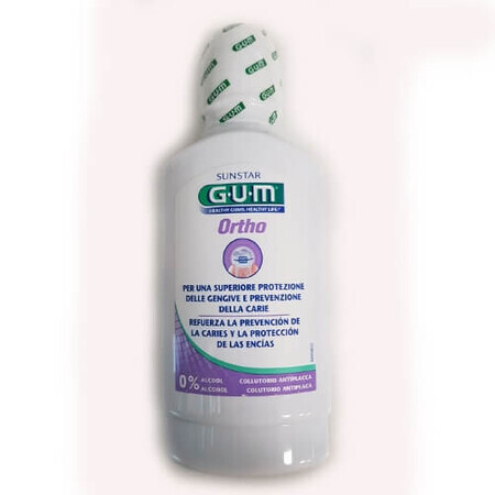 GUM Ortho Collutorio 0% Alcol Antiplacca 300 ml