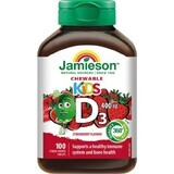 JAMIESON VITAMIN D3 KIDS 400 IU Strawberry 1×100 tbl, VITAMIN D3 for children