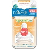 OPZIONI DEL Dr. BROWN+ LIVELLO 1 1×2 pezzi, collo largo, silicone, 0M+