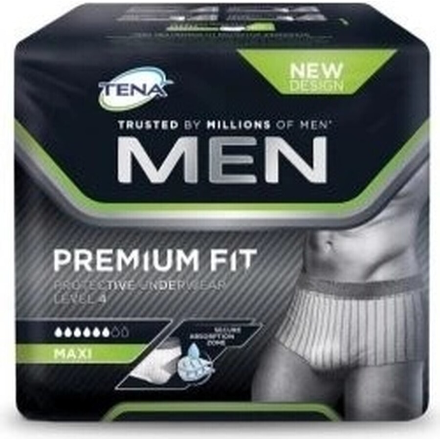 TENA Sous-vêtements de protection pour hommes Niveau 4 M 1×12 pièces, sous-vêtements