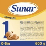 Sunar Complex 1 6×600 g, lapte pentru sugari, de la naștere