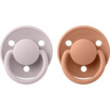 Silicone BIBS De Lux BIBS De Lux 2 pcs 1×1 BIBS sucettes en silicone - taille unique, prune/rose pêche