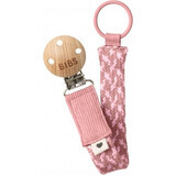 BIBS Paci Paci Braid attache-sucette, Dusty Pink / Baby Pink 1×1pc, attache-sucette rose