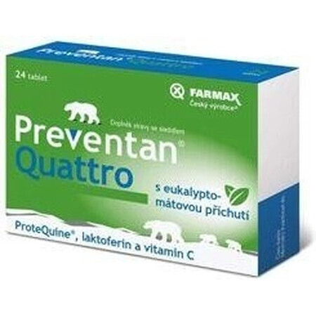 FARMAX Preventan Quattro + vitamina C 1×24 tbl, integratore alimentare