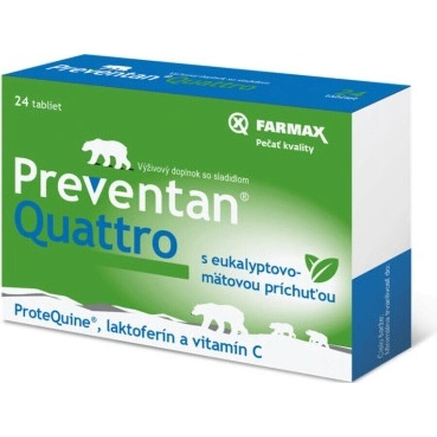 FARMAX Preventan Quattro + vitamina C 1×24 tbl, integratore alimentare