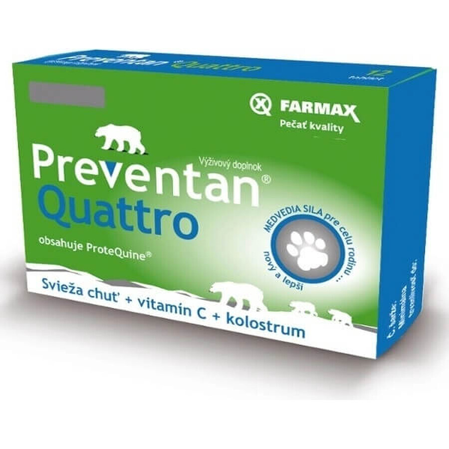 FARMAX Preventan Quattro + vitamina C 1×24 tbl, integratore alimentare