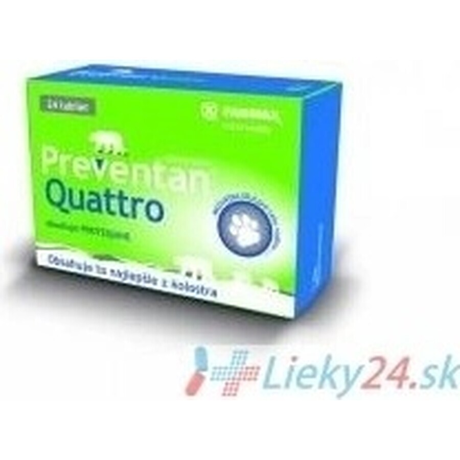 FARMAX Preventan Quattro + vitamina C 1×24 tbl, integratore alimentare