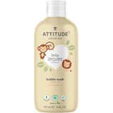 ATTITUDE Baby leaves Bagnoschiuma schiumogeno al gusto di succo di pera 1×473 ml, sapone schiumogeno per bambini