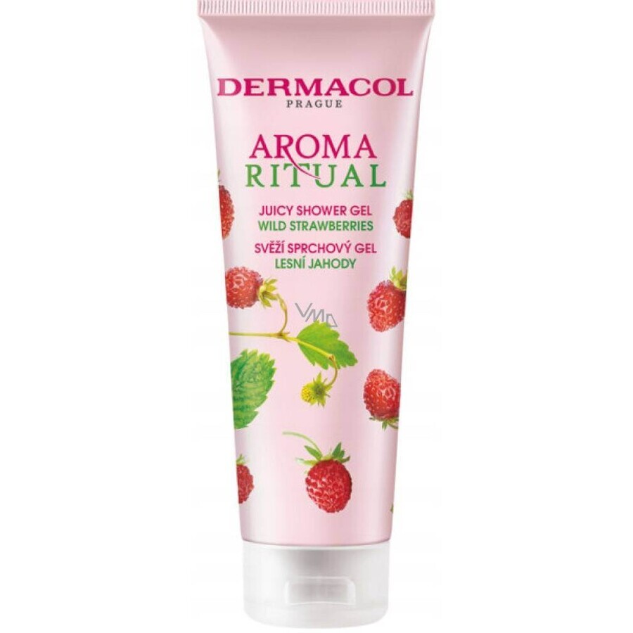 Dermacol Aroma Ritual Wald-Erdbeere Duschgel 1×250 ml, Geschmack: Wald-Erdbeere