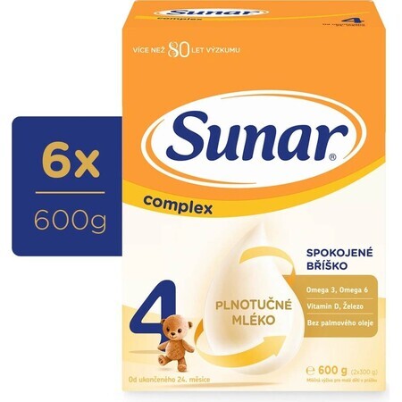 Sunar Complex 4 6×600 g, lapte pentru sugari, de la 24 de luni