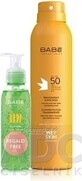 BAB&#201; SUN Spray solare SPF 50 + gel di aloe vera, set 1x1 1x200 + 90 ml, spray solare + regalo: gel rinfrescante