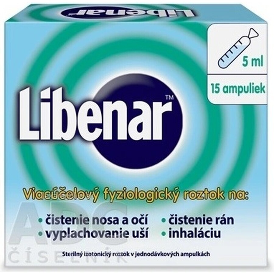 Libenar Soluzione salina multifunzionale 15×5 ml, soluzione isotonica