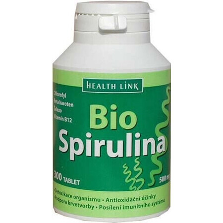 Health Link SPIRULINA BIO 1×300 tbl, spirulină