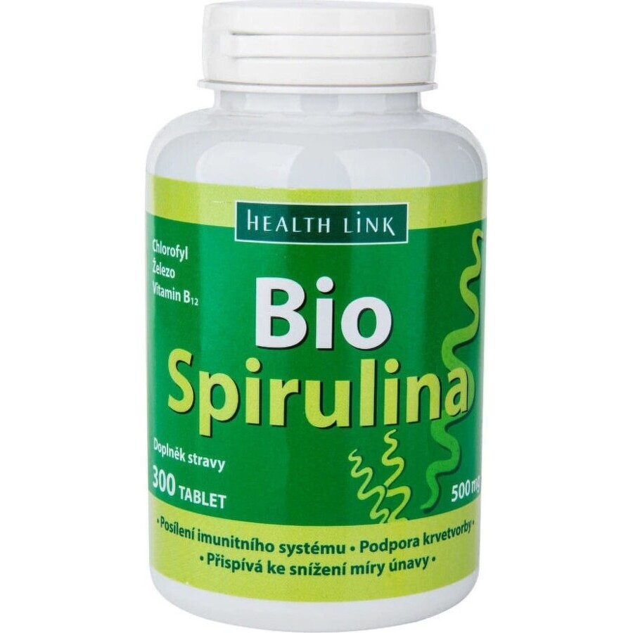 Health Link SPIRULINA BIO 1×300 tbl, spirulină