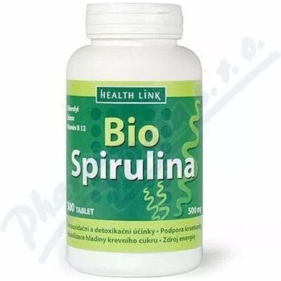 Health Link SPIRULINA BIO 1×300 tbl, spirulină