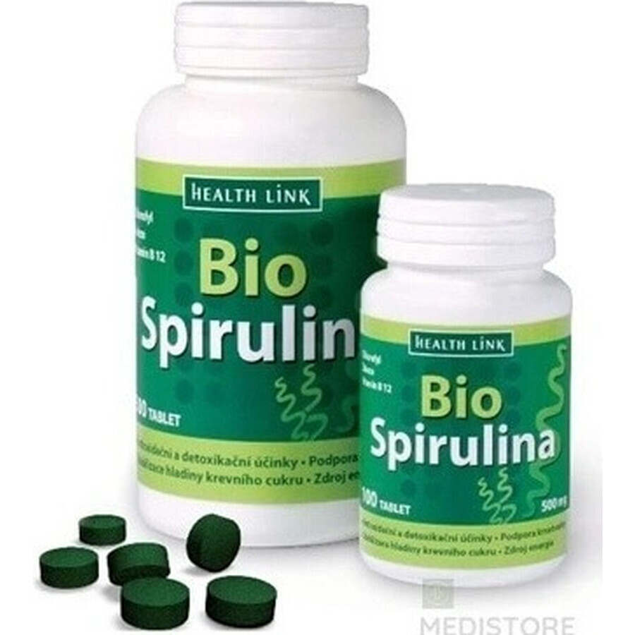 Health Link SPIRULINA BIO 1×300 tbl, spirulină