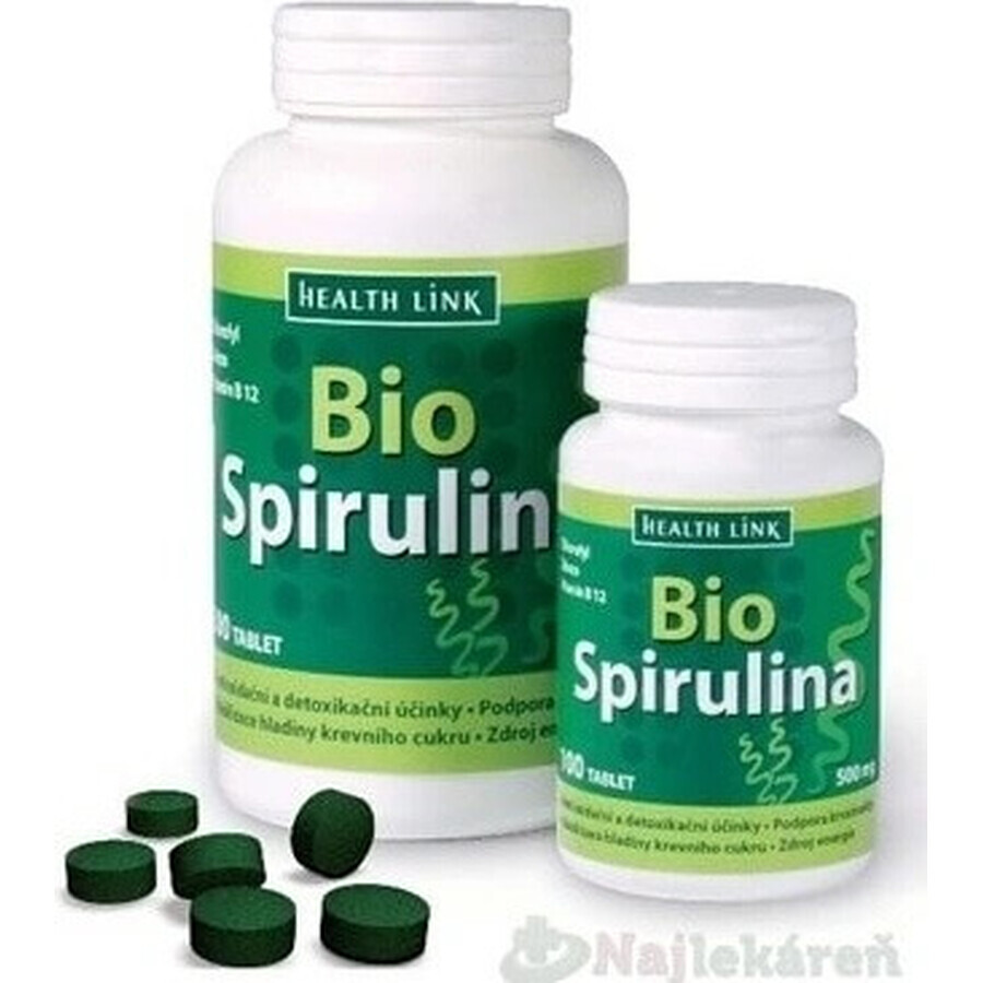 Health Link SPIRULINA BIO 1×300 tbl, spirulină