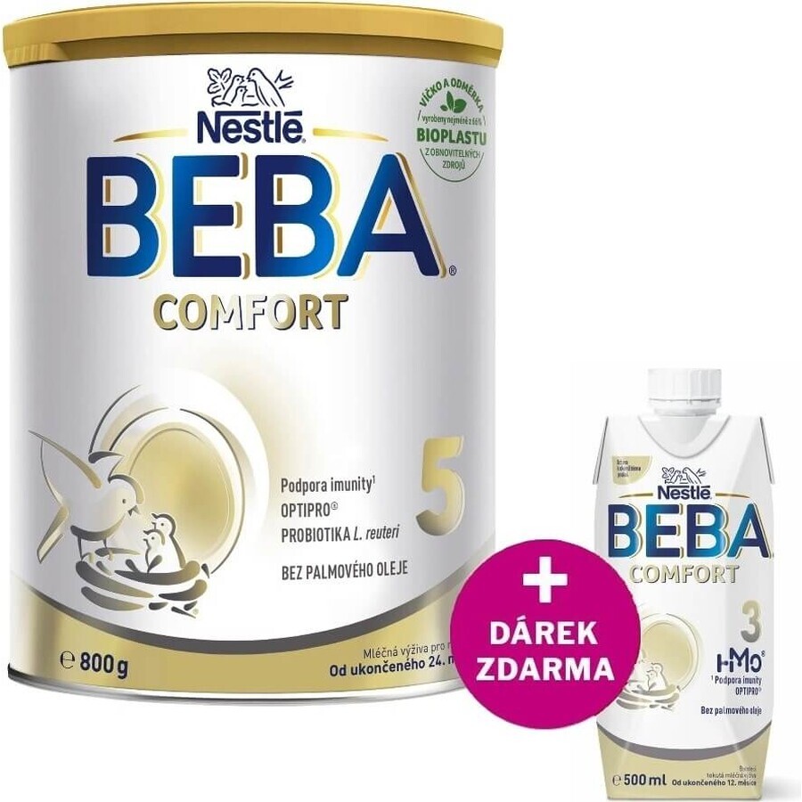 BEBA COMFORT 5 1×800 g, formulă de lapte pentru copii mici (de la. 24 luni