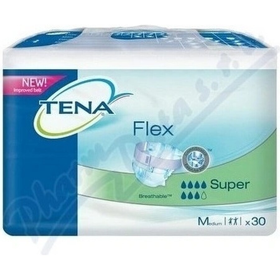 TENA Flex Super M 1×30 pcs, culotte d'incontinence avec ceinture à dégagement rapide