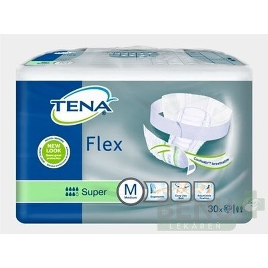 TENA Flex Super M 1×30 pcs, culotte d'incontinence avec ceinture à dégagement rapide