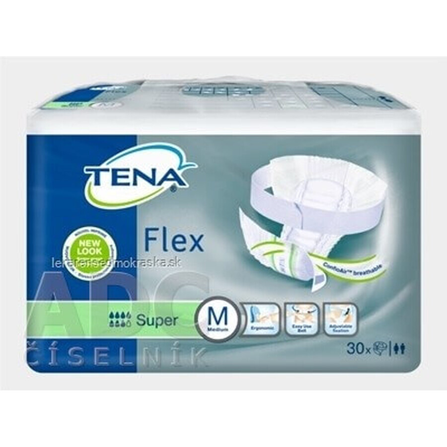 TENA Flex Super M 1×30 pcs, culotte d'incontinence avec ceinture à dégagement rapide