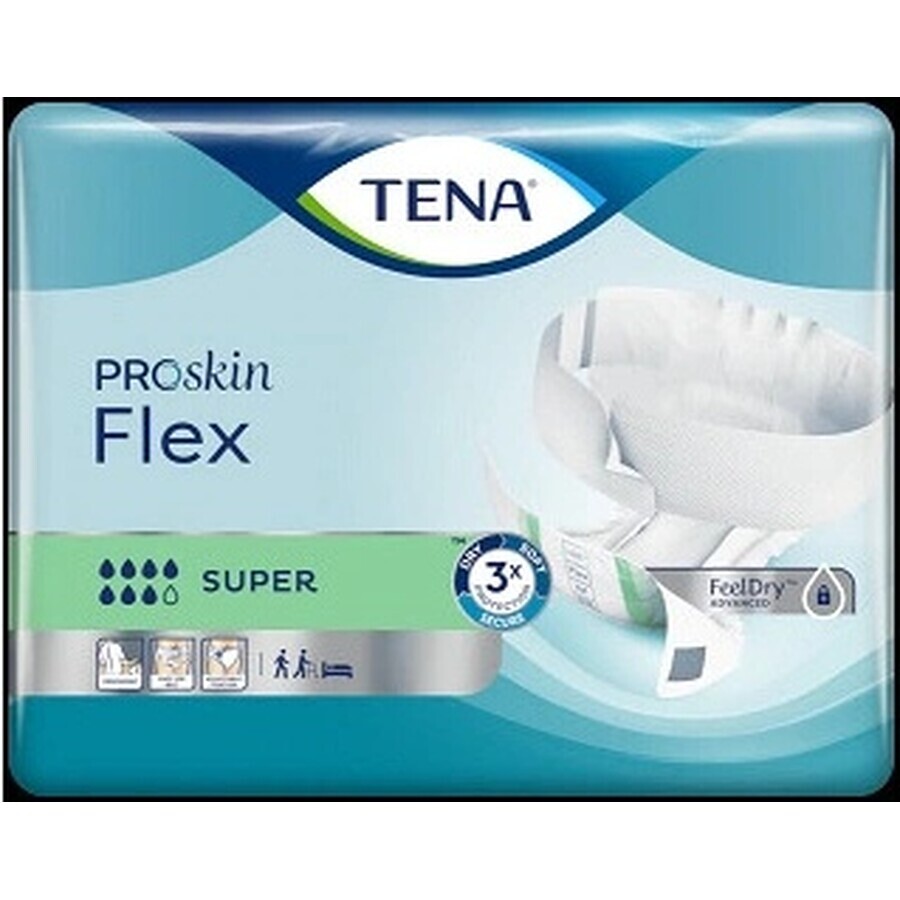 TENA Flex Super M 1×30 pcs, culotte d'incontinence avec ceinture à dégagement rapide