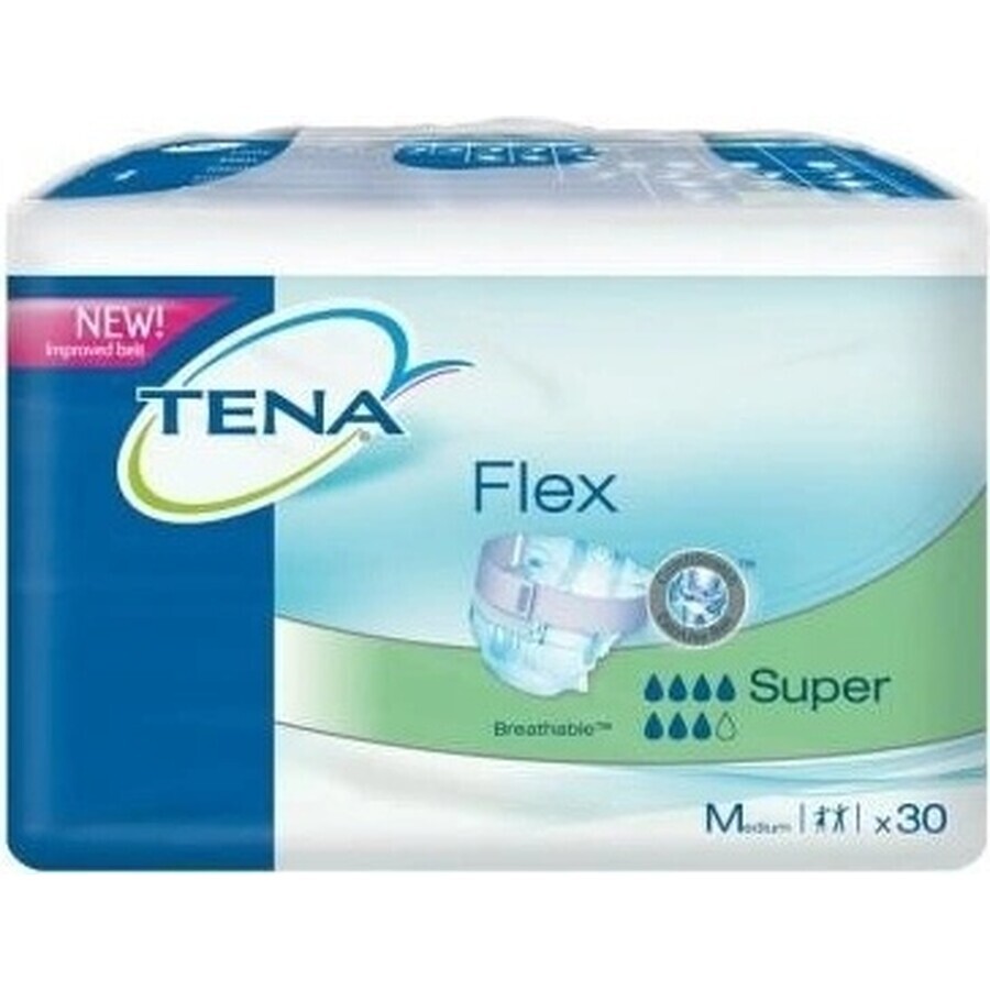 TENA Flex Super M 1×30 pcs, culotte d'incontinence avec ceinture à dégagement rapide