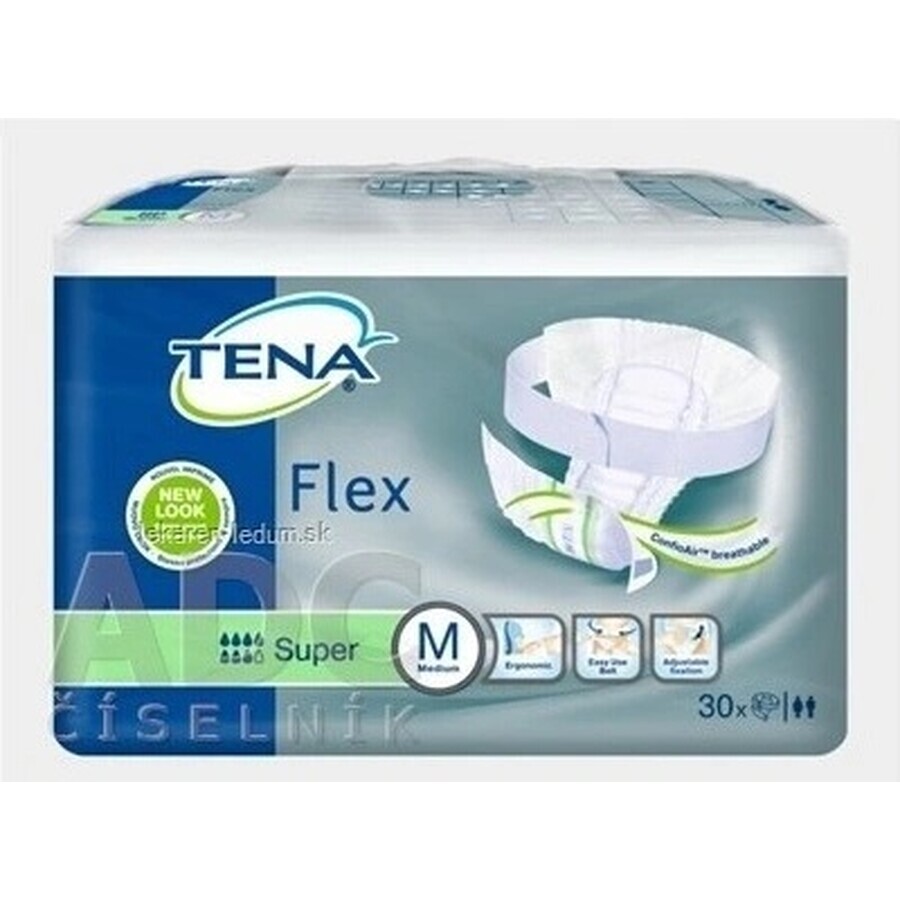 TENA Flex Super M 1×30 pcs, culotte d'incontinence avec ceinture à dégagement rapide