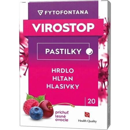 VIROSTOP pastiglie - frutti di bosco 1×20 pezzi, pastiglie antinfluenzali