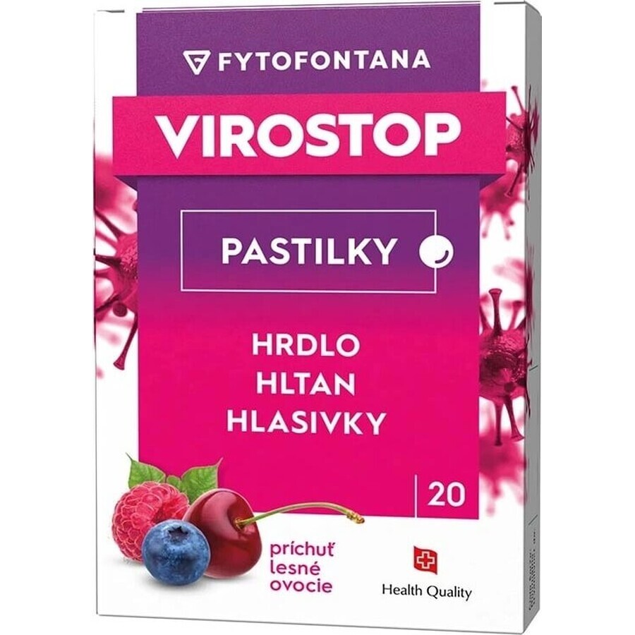 VIROSTOP pastiglie - frutti di bosco 1×20 pezzi, pastiglie antinfluenzali