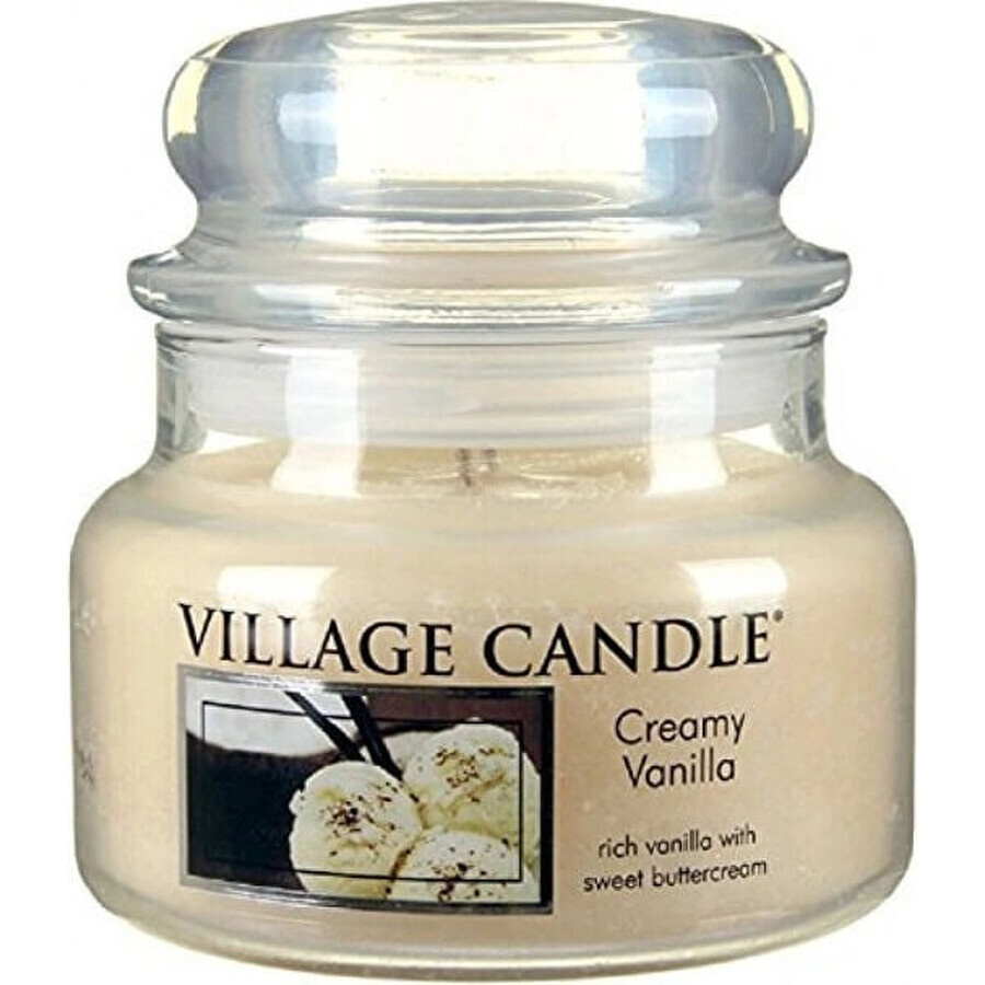 Village Candle Candela profumata in bottiglia - Creamy Vanilla - Gelato alla vaniglia, piccola 1×1 pz, candela profumata