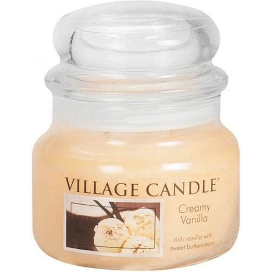 Village Candle Candela profumata in bottiglia - Creamy Vanilla - Gelato alla vaniglia, piccola 1×1 pz, candela profumata