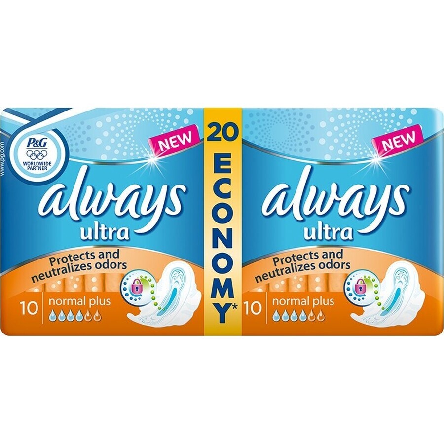 Always Ultra Duo 20 pcs Normal Plus 1×20 pcs, menstrual pads