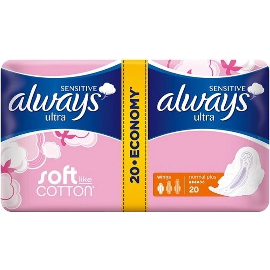 Always Ultra Duo 20 pcs Normal Plus 1×20 pcs, menstrual pads