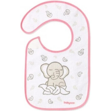 BABYONO Frottee-Lätzchen, mittel, wasserdicht Elefant 6m+ 1×1 St.