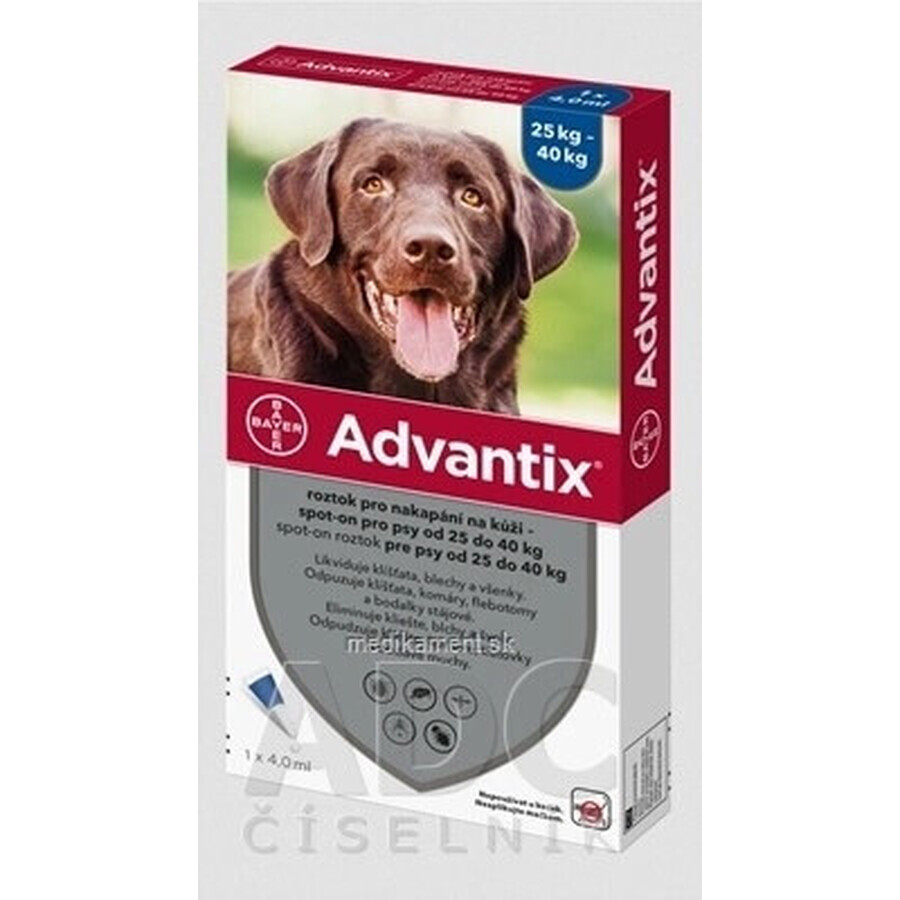 ADVANTIX SPOT-ON PES 4×4 ml, preparato repellente antiparassitario