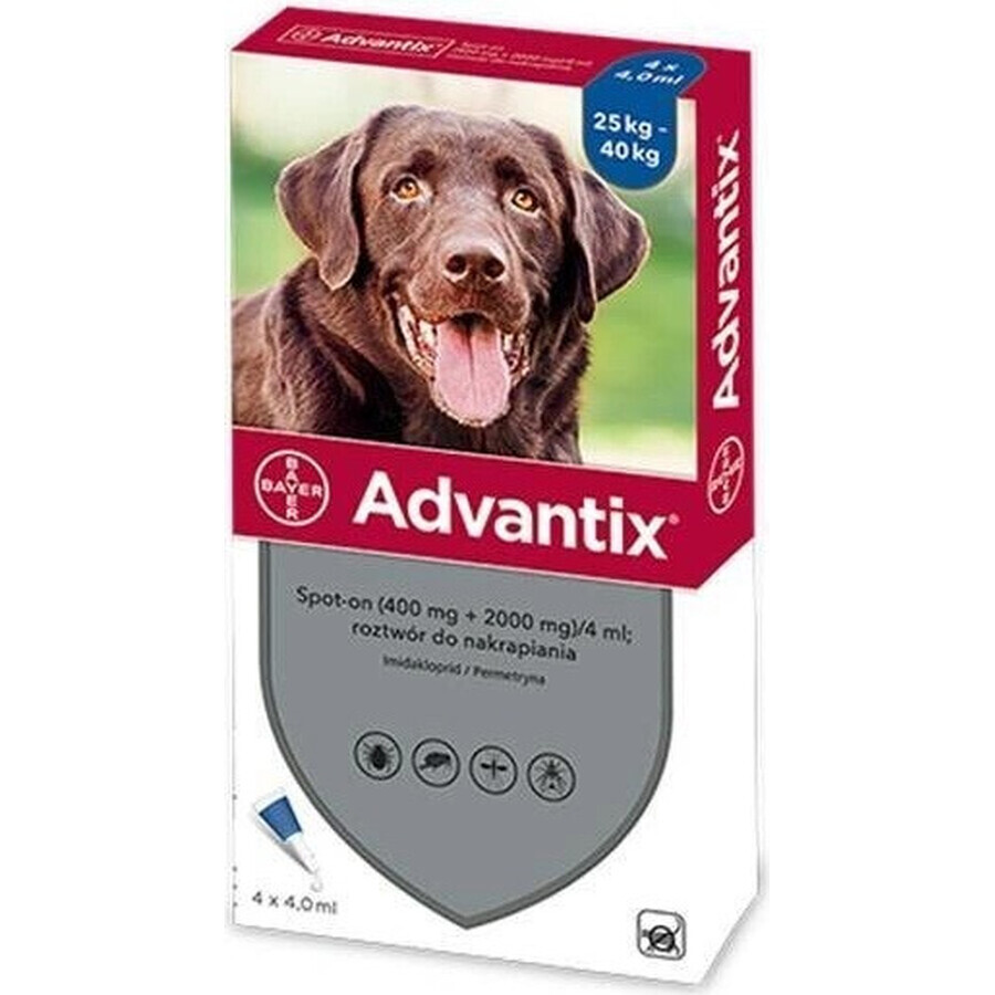 ADVANTIX SPOT-ON PES 4×4 ml, preparato repellente antiparassitario