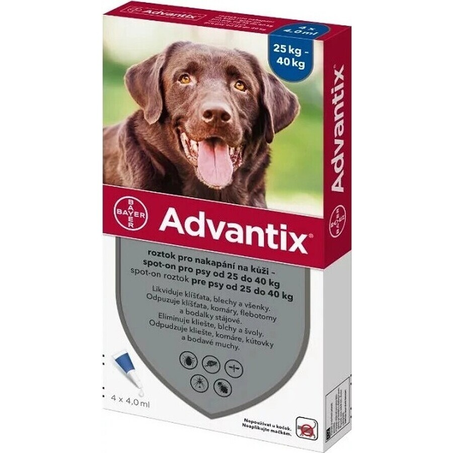 ADVANTIX SPOT-ON PES 4×4 ml, preparato repellente antiparassitario