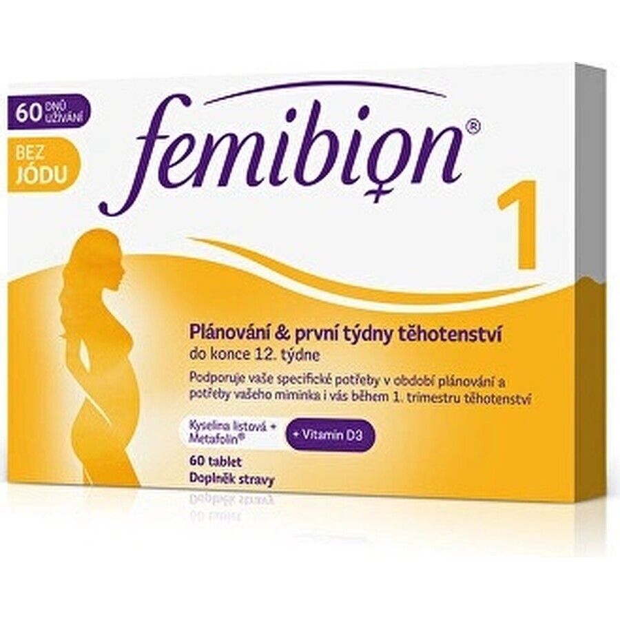 Femibion 1 Pianificazione e prime settimane di gravidanza, 28 tbl 1×28 tbl, integratore alimentare