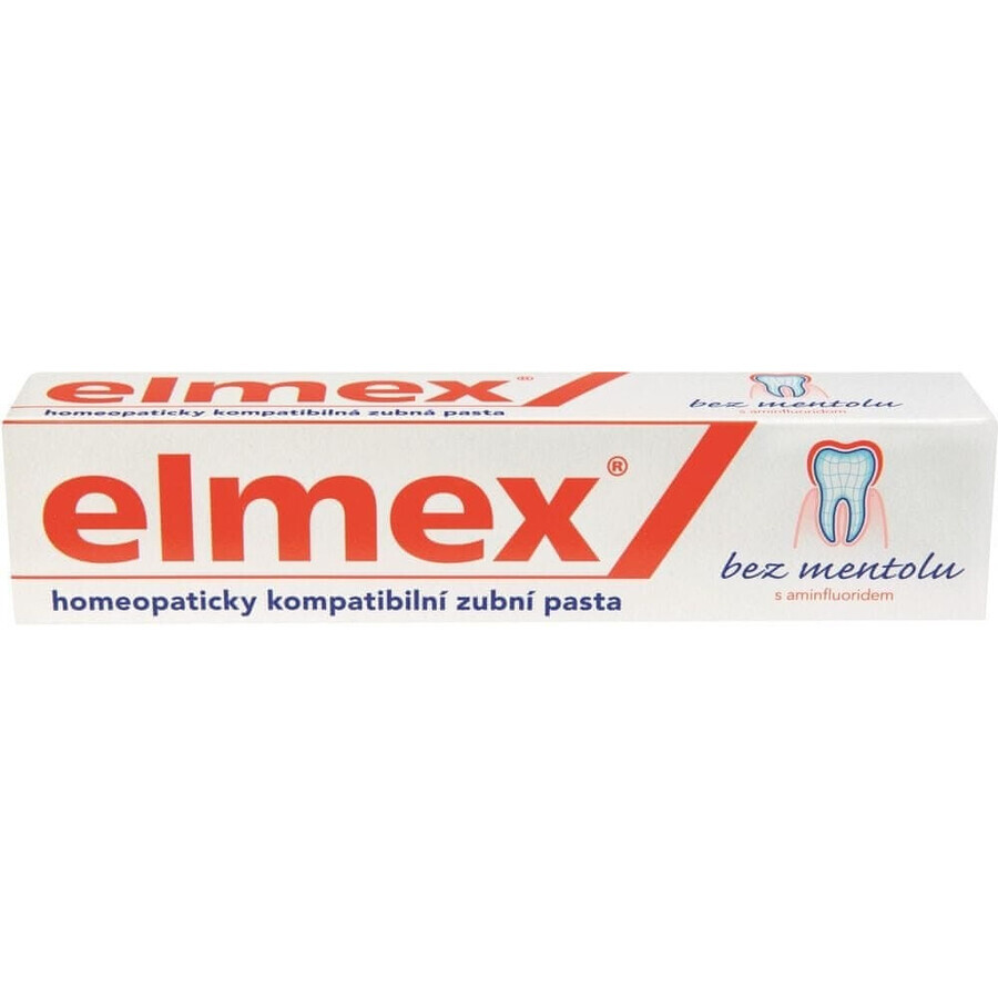 ELMEX PASTA DENTIERA SENZA MENTOLO 1×75 ml, senza mentolo