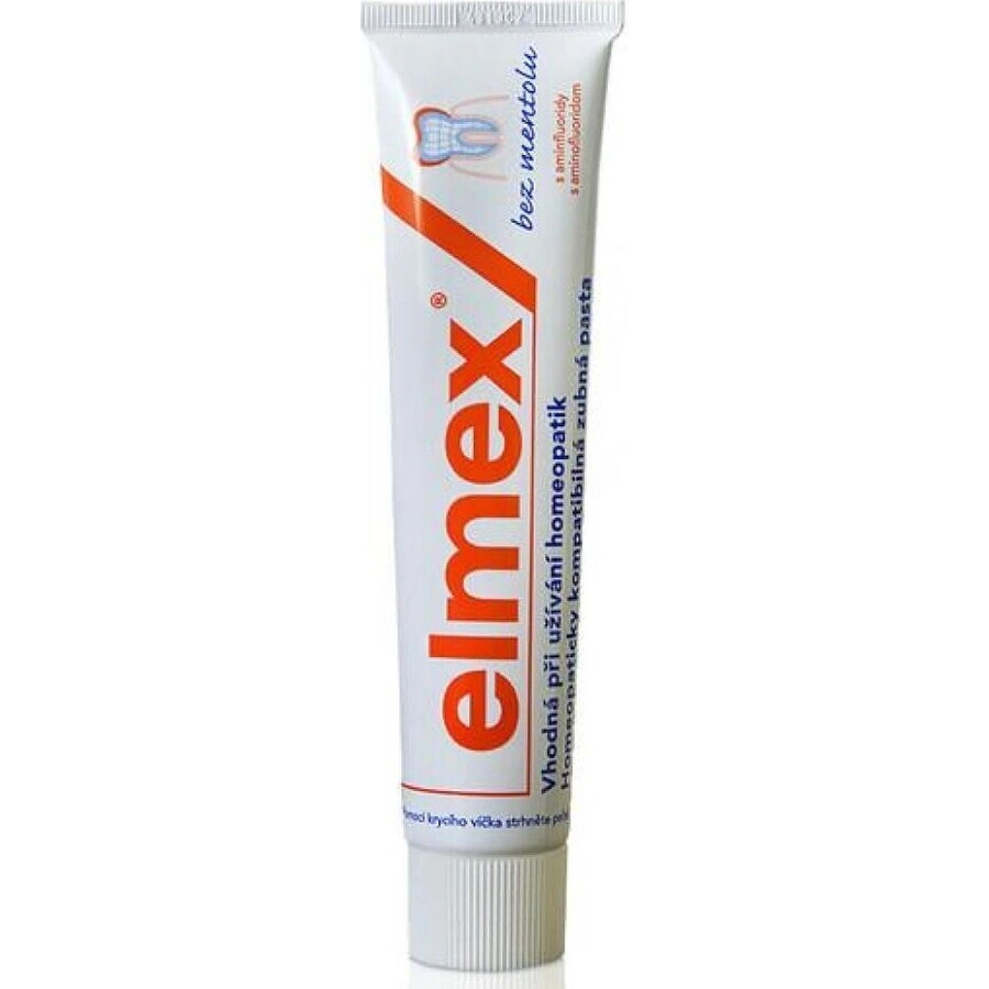 ELMEX PASTA DENTIERA SENZA MENTOLO 1×75 ml, senza mentolo