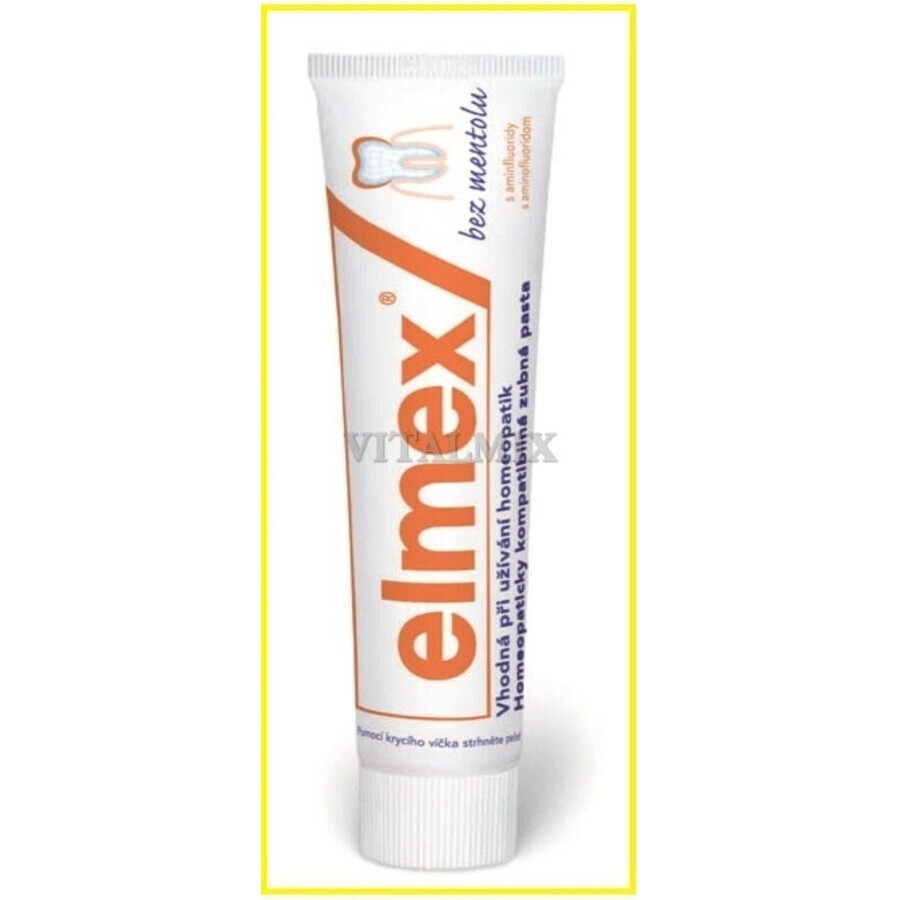 ELMEX PASTA DENTIERA SENZA MENTOLO 1×75 ml, senza mentolo