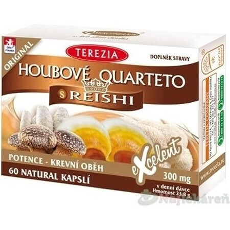 TEREZIA Fungo QUARTETO con REISHI 60 1×60 cps, integratore alimentare